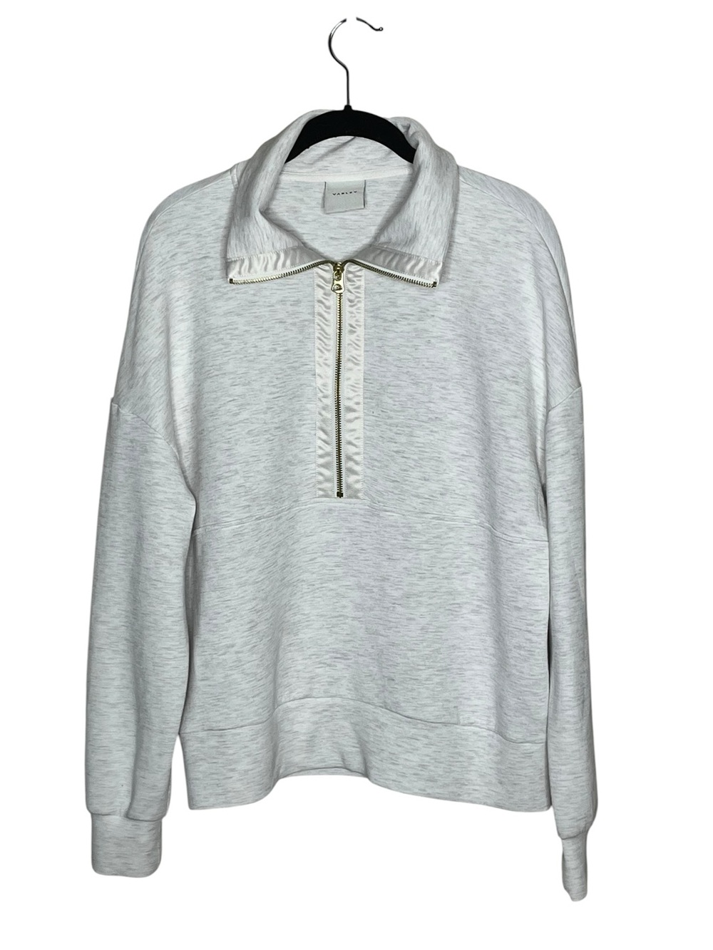 VARLEY Ivory Marl Keller Half Zip Pullover
